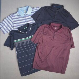 Lot(4) Croft & Barrow Chaps Callaway Champion Mens Polo Shirts M Quick Dry Golf